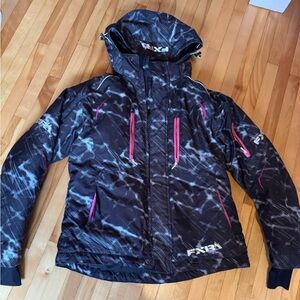 FXR Women's Dynamic Black and Pink Ski Jacket